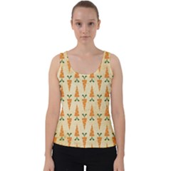 Patter-carrot-pattern-carrot-print Velvet Tank Top by Cowasu