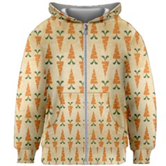 Patter-carrot-pattern-carrot-print Kids  Zipper Hoodie Without Drawstring