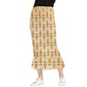 Patter-carrot-pattern-carrot-print Maxi Fishtail Chiffon Skirt View1