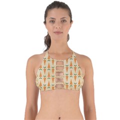 Patter-carrot-pattern-carrot-print Perfectly Cut Out Bikini Top by Cowasu