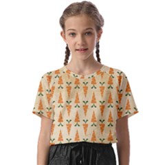 Patter-carrot-pattern-carrot-print Kids  Basic T-shirt by Cowasu