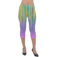 Background-colorful-texture-bright Lightweight Velour Capri Leggings 