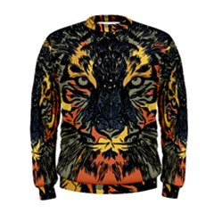 Tiger-predator-abstract-feline Men s Sweatshirt