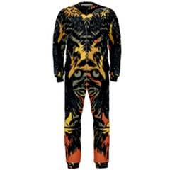 Tiger-predator-abstract-feline Onepiece Jumpsuit (men)