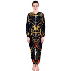 Tiger-predator-abstract-feline Onepiece Jumpsuit (ladies)