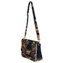 Tiger-predator-abstract-feline Shoulder Bag with Back Zipper View2