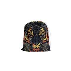 Tiger-predator-abstract-feline Drawstring Pouch (xs) by Cowasu