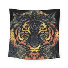 Tiger-predator-abstract-feline Square Tapestry (small)