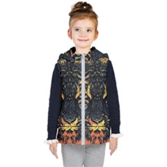 Tiger-predator-abstract-feline Kids  Hooded Puffer Vest