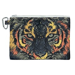 Tiger-predator-abstract-feline Canvas Cosmetic Bag (xl)