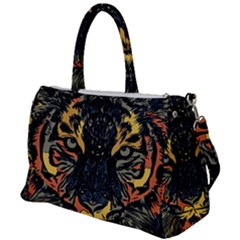 Tiger-predator-abstract-feline Duffel Travel Bag by Cowasu