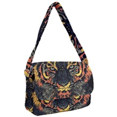 Tiger-predator-abstract-feline Courier Bag by Cowasu