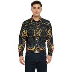 Tiger-predator-abstract-feline Men s Long Sleeve Pocket Shirt  by Cowasu