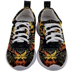 Tiger-predator-abstract-feline Kids Athletic Shoes by Cowasu