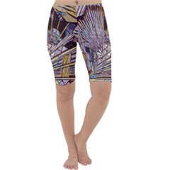 Abstract-drawing-design-modern Cropped Leggings  by Cowasu