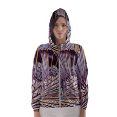 Abstract-drawing-design-modern Women s Hooded Windbreaker