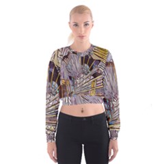 Abstract-drawing-design-modern Cropped Sweatshirt