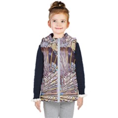 Abstract-drawing-design-modern Kids  Hooded Puffer Vest