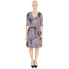 Abstract-drawing-design-modern Wrap Up Cocktail Dress by Cowasu