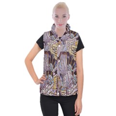 Abstract-drawing-design-modern Women s Button Up Vest