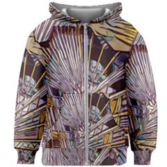 Abstract-drawing-design-modern Kids  Zipper Hoodie Without Drawstring