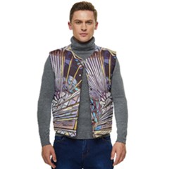 Abstract-drawing-design-modern Men s Button Up Puffer Vest	