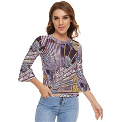 Abstract-drawing-design-modern Bell Sleeve Top