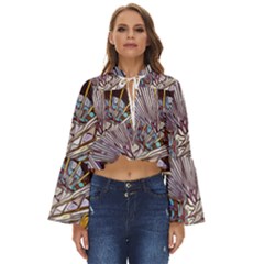 Abstract-drawing-design-modern Boho Long Bell Sleeve Top