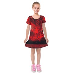 Planet-hell-hell-mystical-fantasy Kids  Short Sleeve Velvet Dress