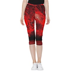 Planet-hell-hell-mystical-fantasy Inside Out Lightweight Velour Capri Leggings 