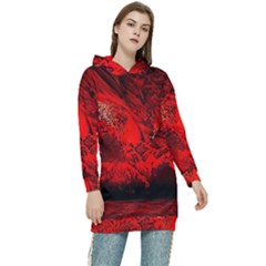 Planet-hell-hell-mystical-fantasy Women s Long Oversized Pullover Hoodie