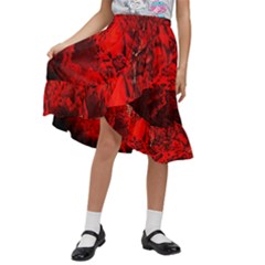 Planet-hell-hell-mystical-fantasy Kids  Ruffle Flared Wrap Midi Skirt by Cowasu