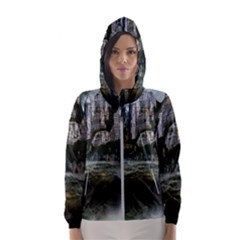 Sea-island-castle-landscape Women s Hooded Windbreaker