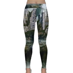 Sea-island-castle-landscape Classic Yoga Leggings by Cowasu