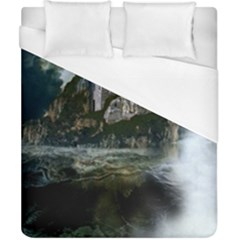 Sea-island-castle-landscape Duvet Cover (california King Size) by Cowasu