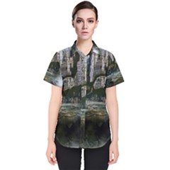 Sea-island-castle-landscape Women s Short Sleeve Shirt