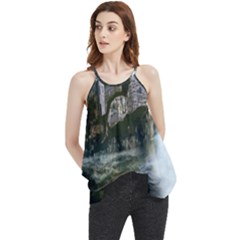 Sea-island-castle-landscape Flowy Camisole Tank Top by Cowasu