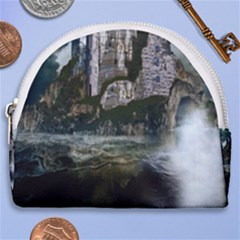 Sea-island-castle-landscape Horseshoe Style Canvas Pouch by Cowasu