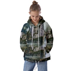 Sea-island-castle-landscape Kids  Oversized Hoodie