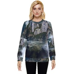 Sea-island-castle-landscape Hidden Pocket Sweatshirt