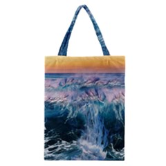 Sea-waves-ocean-water-beach-surf Classic Tote Bag by Cowasu