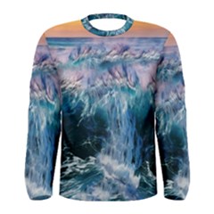 Sea-waves-ocean-water-beach-surf Men s Long Sleeve T-shirt