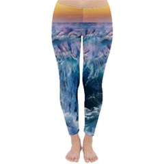 Sea-waves-ocean-water-beach-surf Classic Winter Leggings