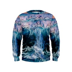 Sea-waves-ocean-water-beach-surf Kids  Sweatshirt