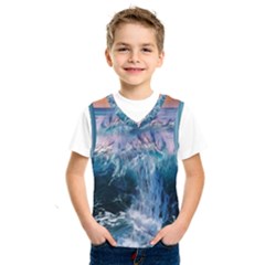 Sea-waves-ocean-water-beach-surf Kids  Basketball Tank Top by Cowasu