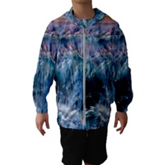 Sea-waves-ocean-water-beach-surf Kids  Hooded Windbreaker