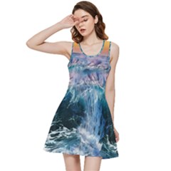 Sea-waves-ocean-water-beach-surf Inside Out Racerback Dress by Cowasu