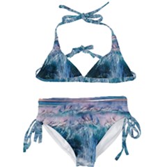 Sea-waves-ocean-water-beach-surf Kids  Classic Bikini Set by Cowasu