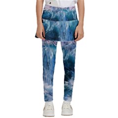 Sea-waves-ocean-water-beach-surf Kids  Skirted Pants by Cowasu