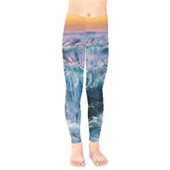 Sea-waves-ocean-water-beach-surf Kids  Classic Winter Leggings